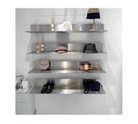 Mensole Sospese Creative Montate A Parete, Espositore per Borse E Scarpe, Mensola A Muro In Acciaio Inossidabile, per Riporre Decorazioni Murali, per Negozio Di Abbigliamento ( Colore : Silver , Tagli