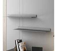 Mensole sospese da parete con barra luminosa a LED, mensole per libri e decorazioni, design elegante, perfette per casa e ufficio