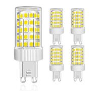 MENTA Lampadine LED G9 10W, Nessun Sfarfallio, Luce Bianca Fredda 6000K, 800lm, Equivalente 80W Lampada Alogena, Luce brillante, Risparmio Energetico, Non Dimmerabile, AC220-240V, Φ22*58mm, 4 pezzi