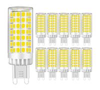 MENTA Lampadine LED G9 9W Equivalente a 75W, 750Lm, Non Dimmerabile, Luce Bianca Fredda 6000K, 220-240 VAC, Risparmio Energetico Lampadine LED, Mais, Nessun Sfarfallio, Φ18*64mm, 10 pezzi