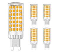 MENTA Lampadine LED G9 9W, Nessun Sfarfallio, Luce Bianca Calda 3000K, 750lm, Equivalente 75W Lampada Alogena, Luce brillante, Risparmio Energetico, Non Dimmerabile, AC220-240V, Φ18*64mm, 4 pezzi