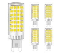 MENTA Lampadine LED G9 9W, Nessun Sfarfallio, Luce Bianca Fredda 6000K, 750lm, Equivalente 75W Lampada Alogena, Luce brillante, Risparmio Energetico, Non Dimmerabile, AC220-240V, Φ18*64mm, 4 pezzi