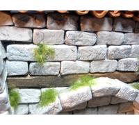 menta-modellbau 250 mattoncini rettangolari in rovina per costruzione di presepi, ferrovia da giardino LGB ecc.
