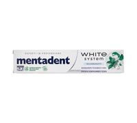 6 pezzi Mentadent Dentifricio White System Bicarbonato Denti Bianchi Forti 75ml