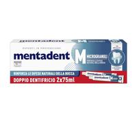 Mentadent Dentifricio Microgranuli, Antiplacca, 2x75ml