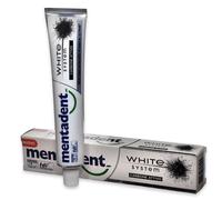 6 pz Mentadent White System Dentifricio Carbone Attivo Denti più Bianchi 75ml