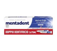 Mentadent Dentifricio White System Original, Sbiancante, 2x75ml