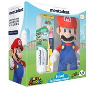 Mentadent - Kit Super Mario Junior 6-13 Anni Spazzolino + Dentifricio J P + Peluche