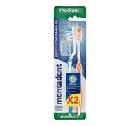 Mentadent Family Protection Toothbrush Medium spazzolino da denti 2 Imballaggio