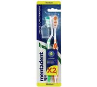 Mentadent Family Protection Toothbrush Medium spazzolino da denti 2 Imballaggio