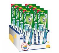 Mentadent Spazzolino Pocket da Viaggio - Compatto e Pieghevole kit con Spugna Brandizzata SPESA & RISPARMIO Inclusa - Variazioni 4/8/12 Pezzi (8)
