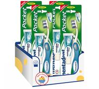 Mentadent Spazzolino Pocket da Viaggio - Compatto e Pieghevole kit con Spugna Brandizzata SPESA & RISPARMIO Inclusa - Variazioni 4/8/12 Pezzi (4)