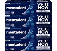 Mentadent White Now Dentifricio Sbiancante Antimacchia 4 Flaconi 75 ml