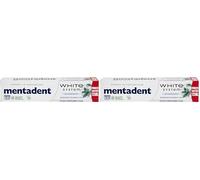 Mentadent White System Dentifricio, con Minerale Sbiancante di Orgine Naturale, Bicarbonato e Fluoro, per Denti più Forti e più Bianchi, Formula Delicata, 125 ml (Confezione da 2)
