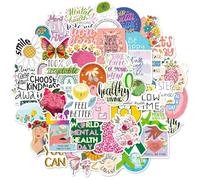 Mental Health Adesivi per adolescenti e adulti, 50 pezzi, per la salute mentale, in vinile, set per auto, moto, skateboard, bagagli, laptop, valigia, casco, moto, computer