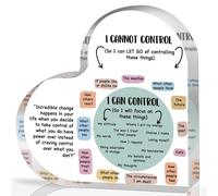 Mental Health Art Decor - Mindfulness acrilico a forma di cuore, regalo per consulente scolastico, terapista, ufficio, decorazioni artistiche per soggiorno e camera da letto