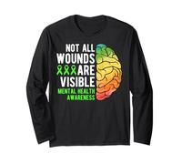 Mental Health Awareness - Not all Wounds Are Visible Maglia a Manica