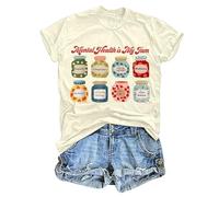 Mental Health is My Jam Camicia divertente scuola psicologo consapevolezza della salute mentale unisex, Colore: giallo crema., XXL