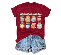 Mental Health is My Jam Camicia divertente scuola psicologo consapevolezza della salute mentale unisex, Porpora, 3XL