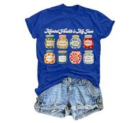Mental Health is My Jam Camicia divertente scuola psicologo consapevolezza della salute mentale unisex, Blu reale, M
