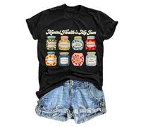 Mental Health is My Jam Camicia divertente scuola psicologo consapevolezza della salute mentale unisex, Nero , 3XL
