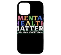 Mental Health Matters Colori Vivaci Messaggio Cura Di Sé Custodia per iPhone 12 mini