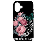Mental Health Matters End The Stigma Cervello Floreale Custodia per iPhone 16