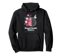 Mental Health Matters EndtheStigma Farfalla Cervello Felpa con Cappuccio