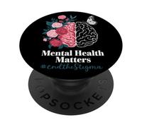 Mental Health Matters EndtheStigma Farfalla Cervello PopSockets PopGrip Adesivo