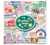 Mental Health Stickers Mental Health Sticker 50 pezzi Skateboard Graffiti Adesivi Moto Bicicletta Snowboard Bagagli Laptop Auto Valigia per Bambini e Ragazzi Impermeabile Vinile Adesivi