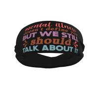 Mental Illness Doesn'T Define You But We Still Should Talk About It Mental Health Unisex Headband Leggera Fascia Capelli Antiscivolo Fasce Per Capelli Per Fitness Yoga Sport Corsa