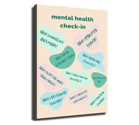 Mental Wellness Conversation Starters Poster Self Care Reflection Questions for Supportive Decor(Unframed,08x12inch(20x30cm))