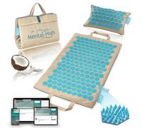 MentalHigh Tappetino per il massaggio e audiolibro extra di 45 minuti per rilassamento, riduzione dello stress, sollievo rapido per dolori alla schiena, tensioni muscolari, disturbi della