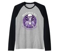 Mentally ILL But Totally Chill Funny Skeleton Maglia con Maniche Raglan