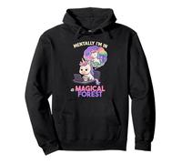 Mentally I'm in a Magical Forest Unicorn Funny Introvert Felpa con Cappuccio