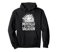 Mentally On Vacation Palm Trees Amaca Tavola da Surf Sun Beach Felpa con Cappuccio
