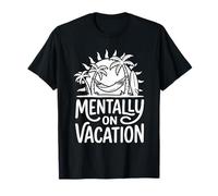 Mentally On Vacation Palm Trees Amaca Tavola da Surf Sun Beach Maglietta