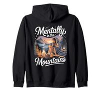 Mentalmente in Montagna Camping Felpa con Cappuccio