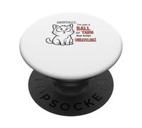 Mentalmente, sono solo un gomitolo di filo che si sta svelando PopSockets PopGrip Adesivo