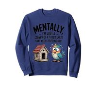 Mentalmente Un Angolo di Lenzuolo A Pieghe Introverso Felpa