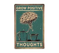 Mente Chiara, Pensieri Positivi Targa In Metallo Retrò Cartelli Metallo Decorative Poster Metal Per Cucina Bar Pub Soggiorno
