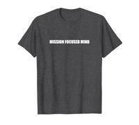 Mente focalizzata sulla Missione Maglietta, Uomo, Grigio Scuro, 4XL