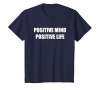 Mente positiva Vita positiva Maglietta, Bambini, Navy, 3 Anni