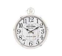 Menterry European Retro Wall Clock. Design antico, stile rustico e vintage. Azionato a batteria, orologi da parete silenziosi per cucina, casa colonica, loft, ufficio, (Bianco)