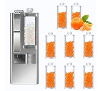 Menthol Balls for Cigarettes, 800 PCS Palline Sigarette Aromatizzate + Metallo Capsule Sigarette Macchina, Click Ball per Sigarette (Mandarino)