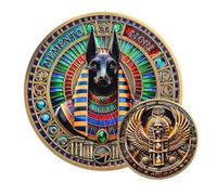 Mento Mori - Moneta commemorativa Anubis Egiziano Vita, Mors, Aeternitas, moneta filosofia per vita, morte e eternità