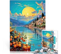 Mentone, Costa Azzurra, Francia puzzle 1000 pezzi per adulti Vacanza a casa: uccidere il tempo Ogni pezzo è unico - Gioco divertente e stimolante per tutta la famiglia 38x26cm