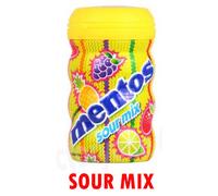 Mentos Chewy Dragees Menta Yogurt Sour Mix Smoothie Mix Bottiglia Uva 120g NUOVO