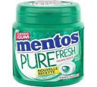 MENTOS Gomma da masticare MENTOS Pure Fresh, Cloro, Gomma da masticare senza zucchero, mantiene a lungo l'alito fresco, scatola da 50 confetti, 100 g
