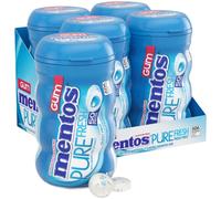 Mentos Gum Big Bottle Curvy, Pure Fresh Mint, 50 Count (Pack Of 4)
